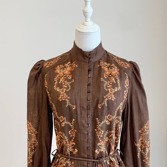 ALÉMAIS Seraphina belted tiered printed ramie mini dress - Picture 11 of 16